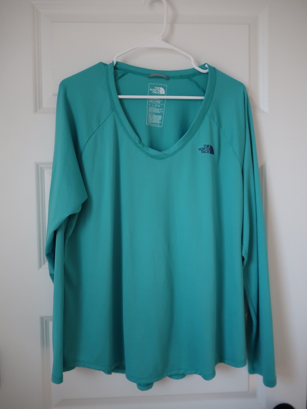 The North Face Reaxion Amp Tee Womens XXL Walking Running Shirt Vistula Blue